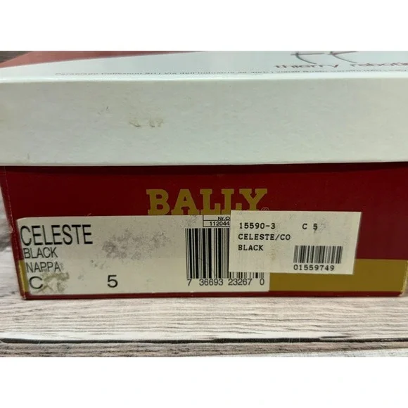 Bally Celeste Ballerina Women Flat Shoes Black Made in Italy Size 5 - Picture 12 of 13